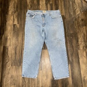 LL Bean Classic Fit Straight Leg Cotton Light Wash Denim Jeans Men's Size 40x29